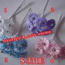 288 булочек = 1728 шт. X Pretty Диаманте цветок ромашки/Гербера, свадебные сувениры, Декор, смешанные 4 цвета