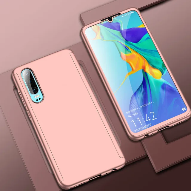 360 полный защитный чехол для телефона для huawei Y7 Y6 Pro p smart z Y5 honor 10i 20i 8X чехол для P30 P20 pro Коврики 20 30 lite Капа - Цвет: Розовый