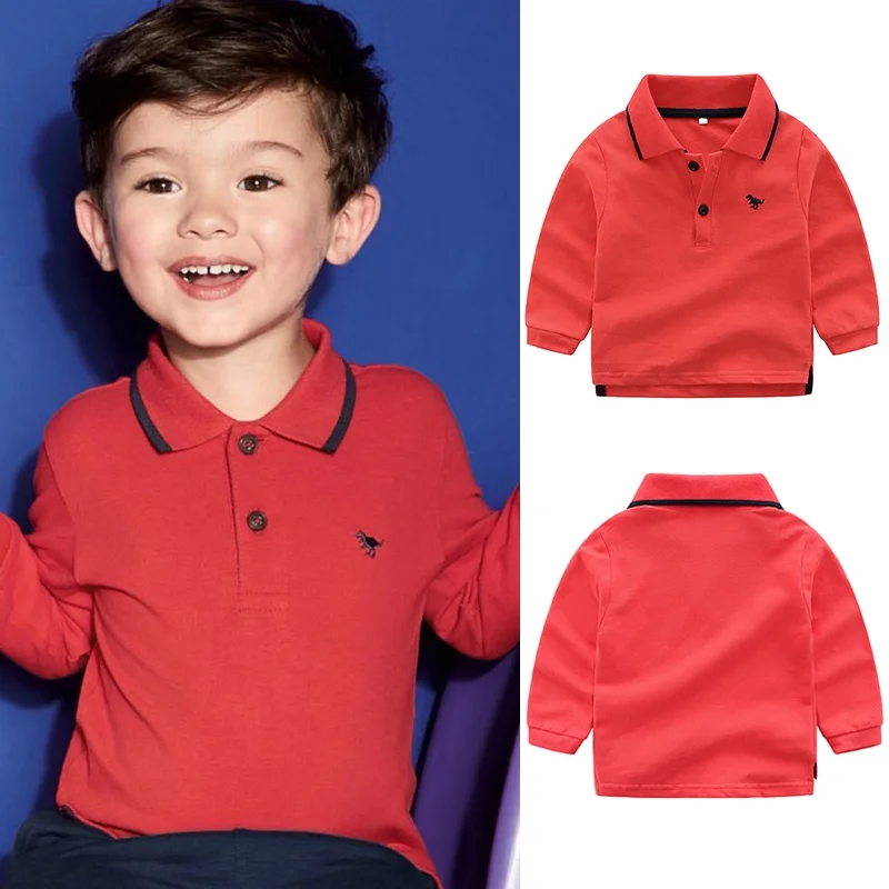 Baby Boy T Shirt Fashion Baby T shirt Children Tops Turn down Collar