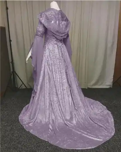 Plus Size Women Medieval Dress Jacquard Weave Vcitorian Costume