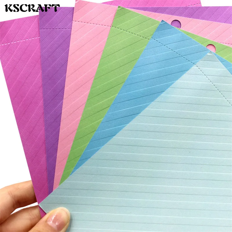 

KSCRAFT 6pcs 6" Single-side Printed Embossed cardstock pattern creative papercraft art paper handmade scrapbooking kit set book