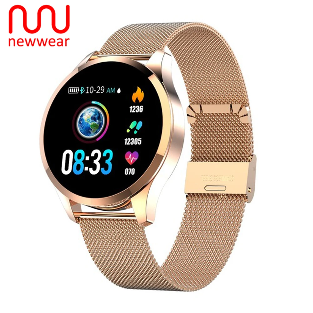 

Newwear Q9 Smart Watch Men Women Waterproof HR Sensor Blood Pressure Monitor Fashion Fitness Smartwatch for iOS/Android