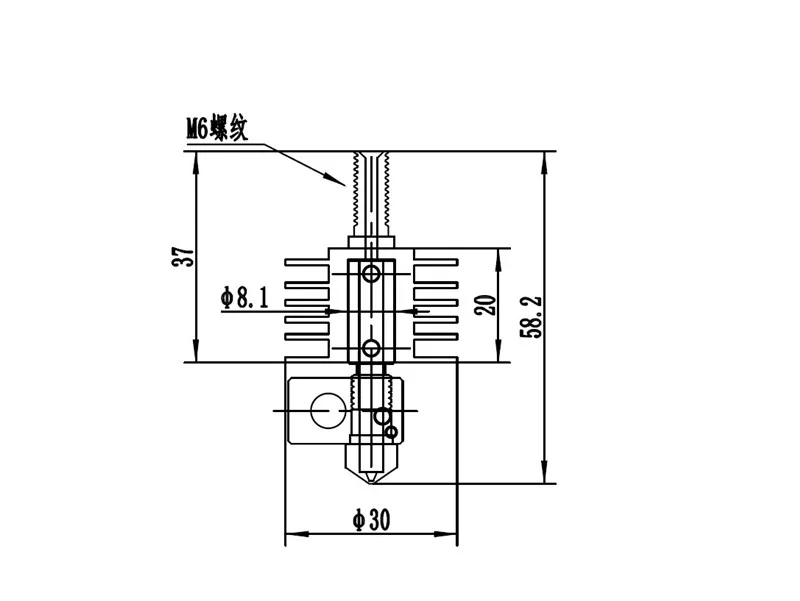 Impressora de Reprap Extrusora de Metal Completo para 1.75 Extrusora Hotend 17 Stepper Motor Nema Kit Milímetros Direta 3d Mk8 v6 2 Impressora de Reprap 3D MK8 extrusora hotend