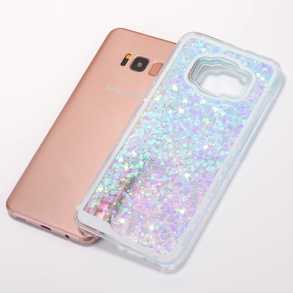 BotexBling просто динамичный, жидкий песок любовь чехол для телефона для Samsung Galaxy s8 S8plus ПК Жесткий Чехол S8 Чехлы s8 плюс