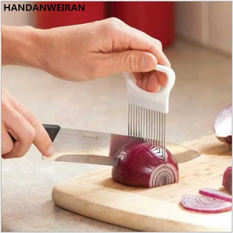 

Innovative kitchen tools onion insert stainless steel onions needles meat pine needles fruit and vegetable slice fixing device