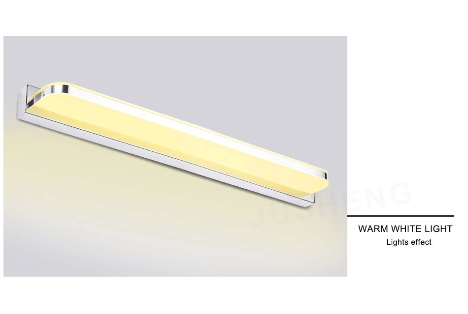JUSHENG современный линейный светодиодный настенный светильник, светильники над зеркалом, Светильники для ванной комнаты, бра, освещение 25~ 112 см, AC90-260V