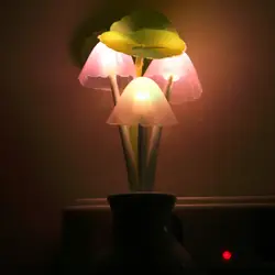 Мода США штекер Грибовидная настенная розетка свет-контроль светодиодный датчик светодиодный ночник лампа спальня декор Лидер продаж