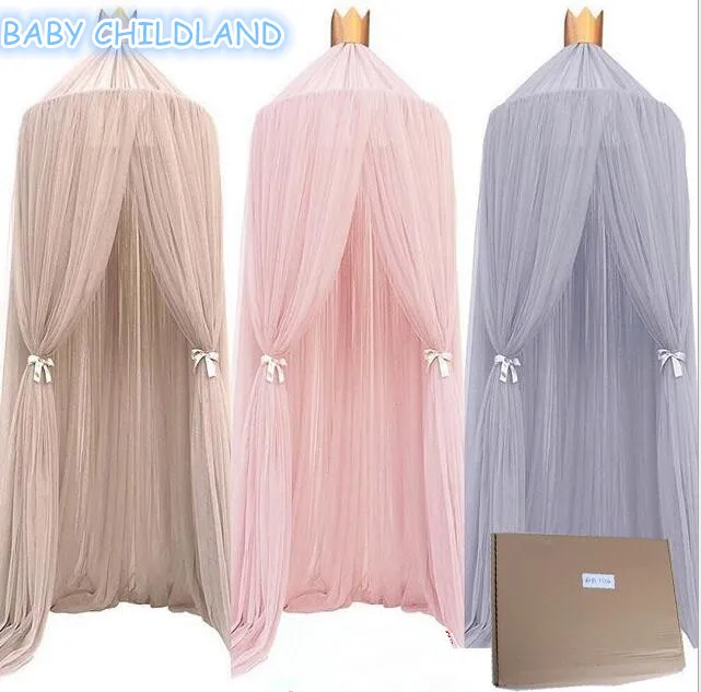 Baby Bed Mosquito Net Kids Bedding Round Dome Hanging Bed Canopy Curtain Chlildren Baby Room Decoration Crib Netting Tent