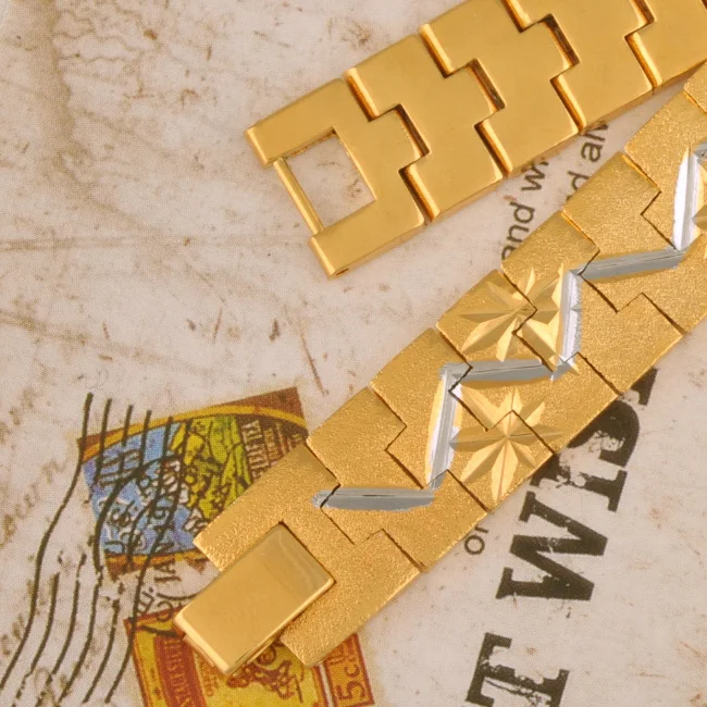 MxGxFam 24 K золотые часы цепь браслеты для мужчин 20 см длина 12 мм Ширина|bracelets for|chain