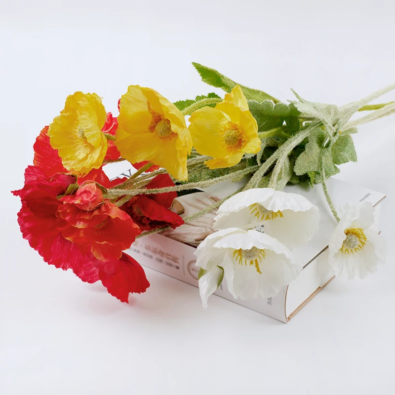 Cevent 1pcs Artificial Poppy Silk Flowers Home Party Decoration Fake Poppy flowers For Garden Decor Artificielles Flower Wreath Cevent 1pcs Artificial Poppy Silk Flowers Home Party Decoration Fake Poppy flowers For Garden Decor Artificielles Flower Wreath