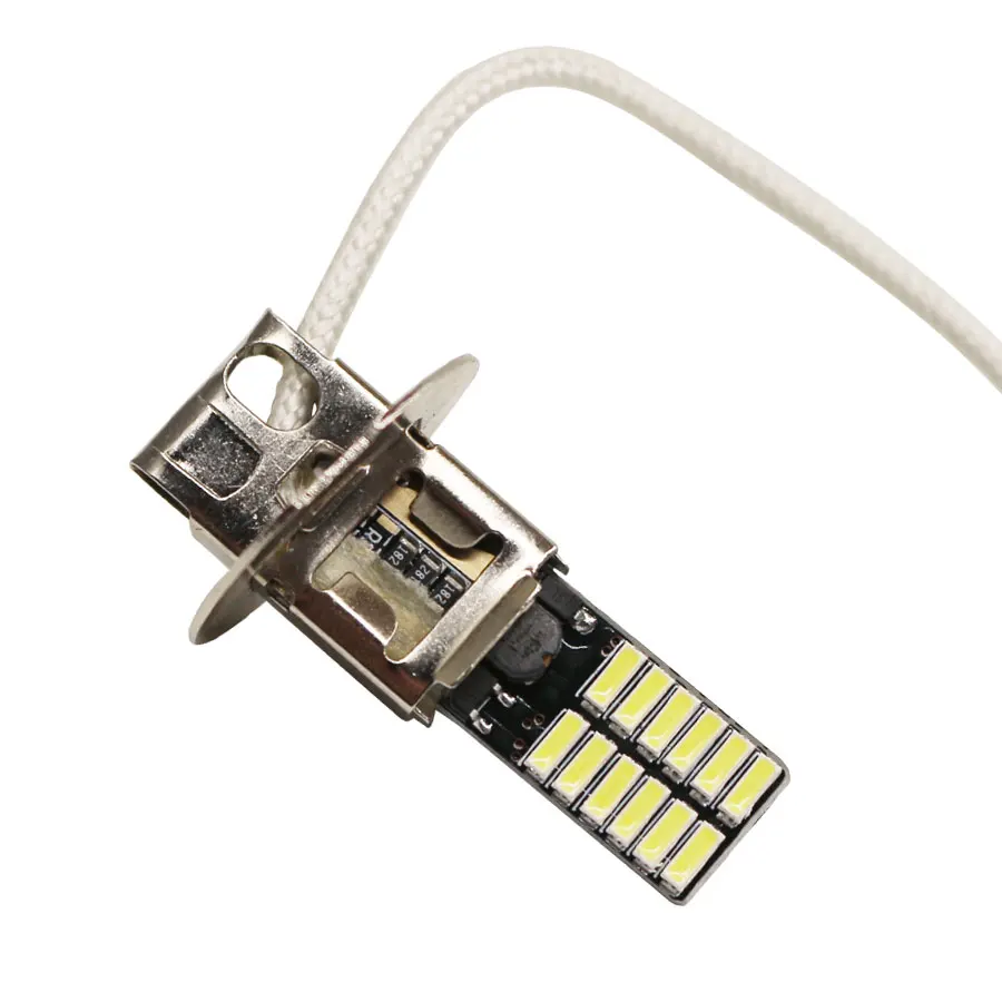YCCPAUTO 2 шт. 24 SMD 4014 H3 светодиодные противотумансветильник ры 6500K белый светодиодный