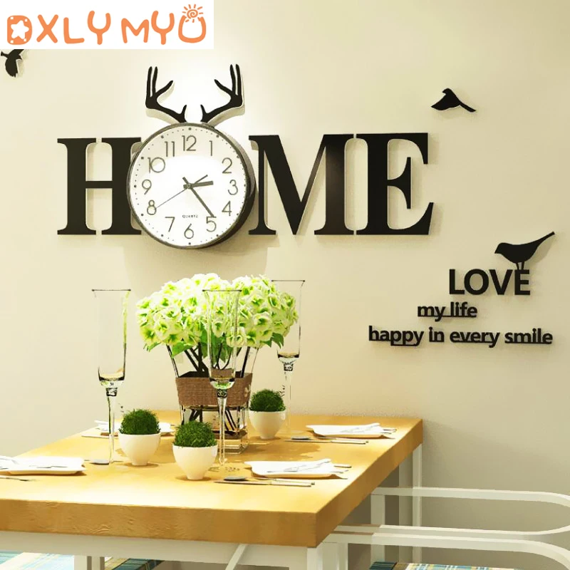 

3D Mirror Wall Stickers Wall Decor Fashion Electronic Wall Clock Black Mirror Sticker Diy Living Room Decoration Home Decor