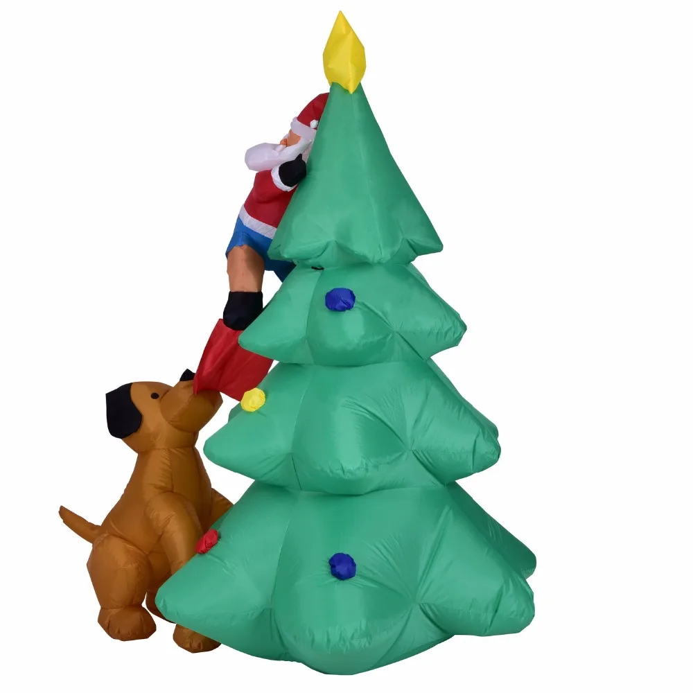 1,8 м высокая надувная елка Санта Клаус декоративная собачка X'mas уличные украшения милые рождественские украшения