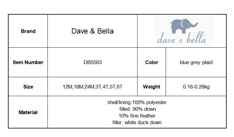 DB5583 dave bella/Зимние Пуховые штаны для мальчиков детские длинные модные клетчатые штаны детские брюки