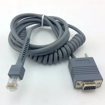 

10pcs x 10ft Symbol RS232 LS2208 RJ45 to DB9 Female Cord Barcode Scanner Coiled Cable