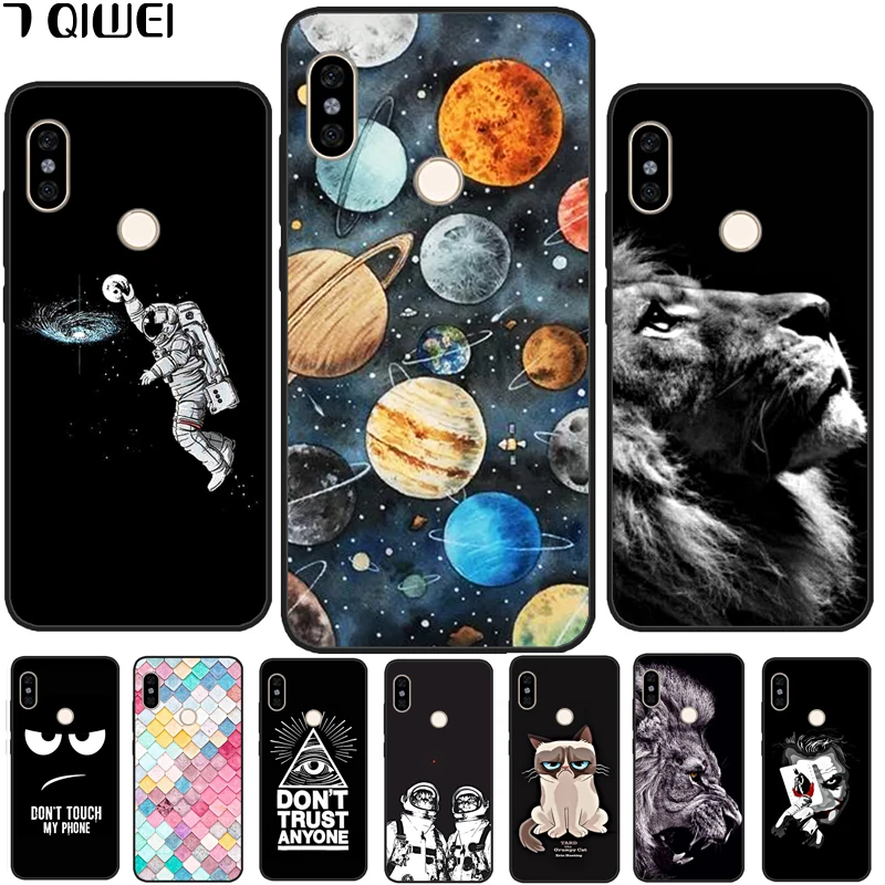 

For Xiaomi Redmi Note 5 Case 4GB 64GB Black Silicone Back Cover for Xiaomi Redmi Note 5 Case Global Cool Cartoon Redmi Note5