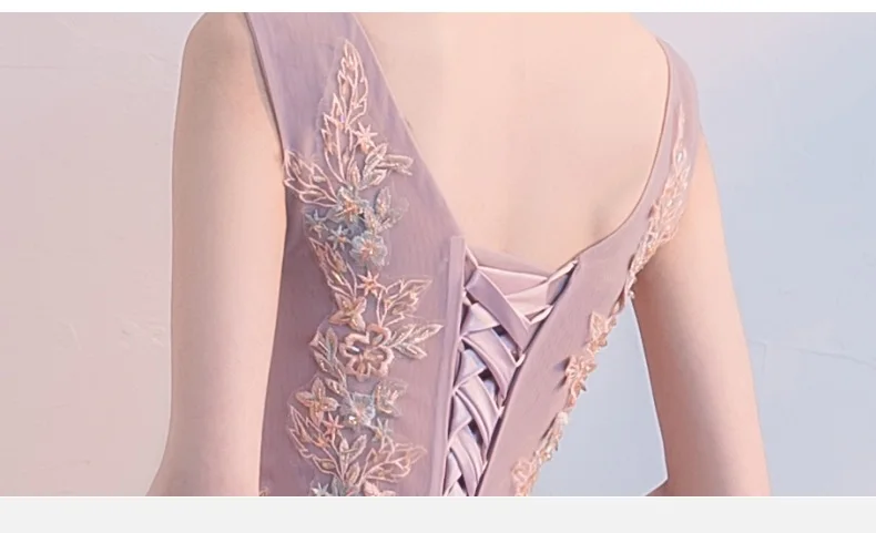 2019 новые элегантные и элегантные достойные атмосферные розовое платье подружки невесты Свадебный Гость сексуальное платье