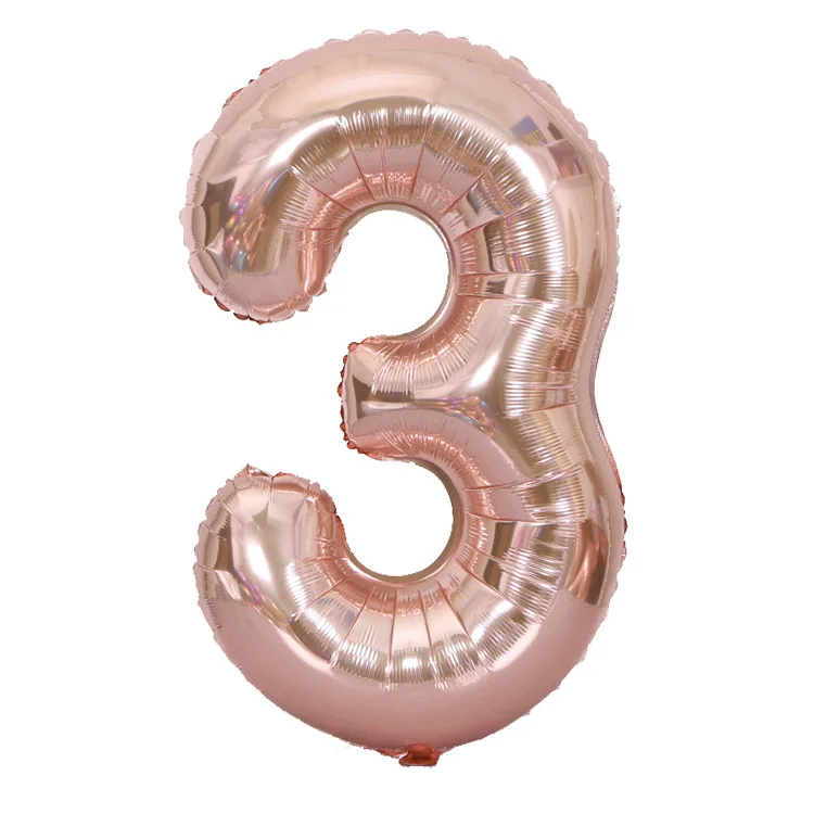 40 Inch Number Balloons Birthday Party Decorations Kids Big Aluminium Film Balloons Birthday Party Decorations Adult - Цвет: rose gold see chart