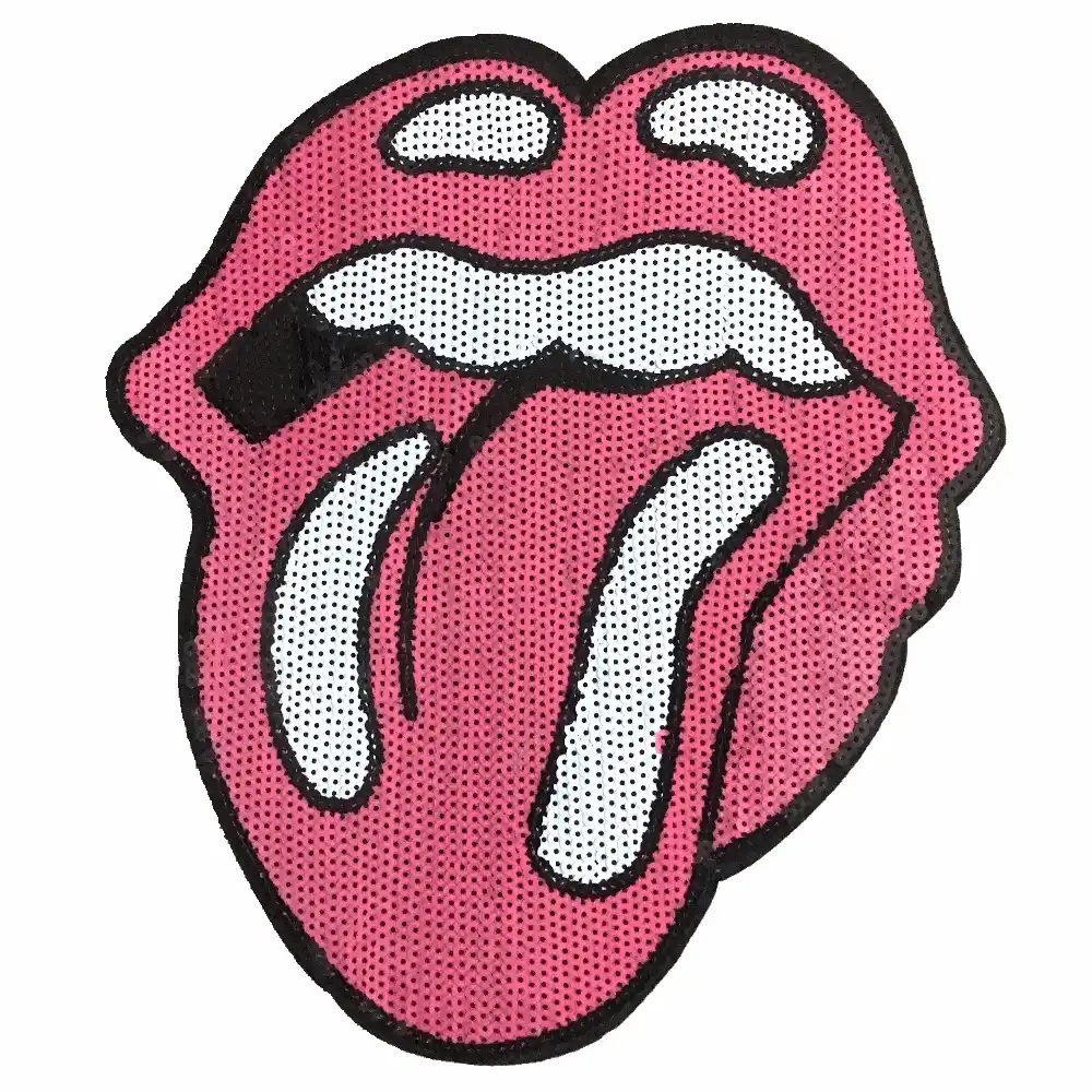 Large Tongue patches 13pc//set Rolling Stones patches Sequin patch