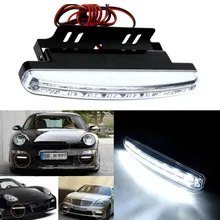 2016 New Hot 1PC 6000K Car Led Daytime Driving Running Light 8LED DRL Car Fog Lamp Waterproof White Light DC 12V