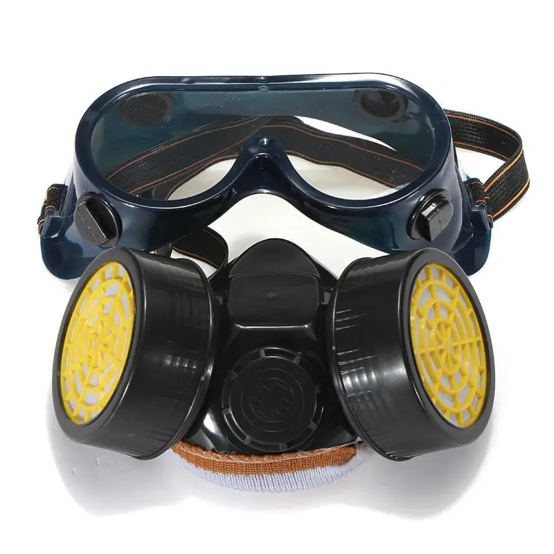 Dual Anti Dust Spray Paint Industrial Chemical Gas Respirator Mask