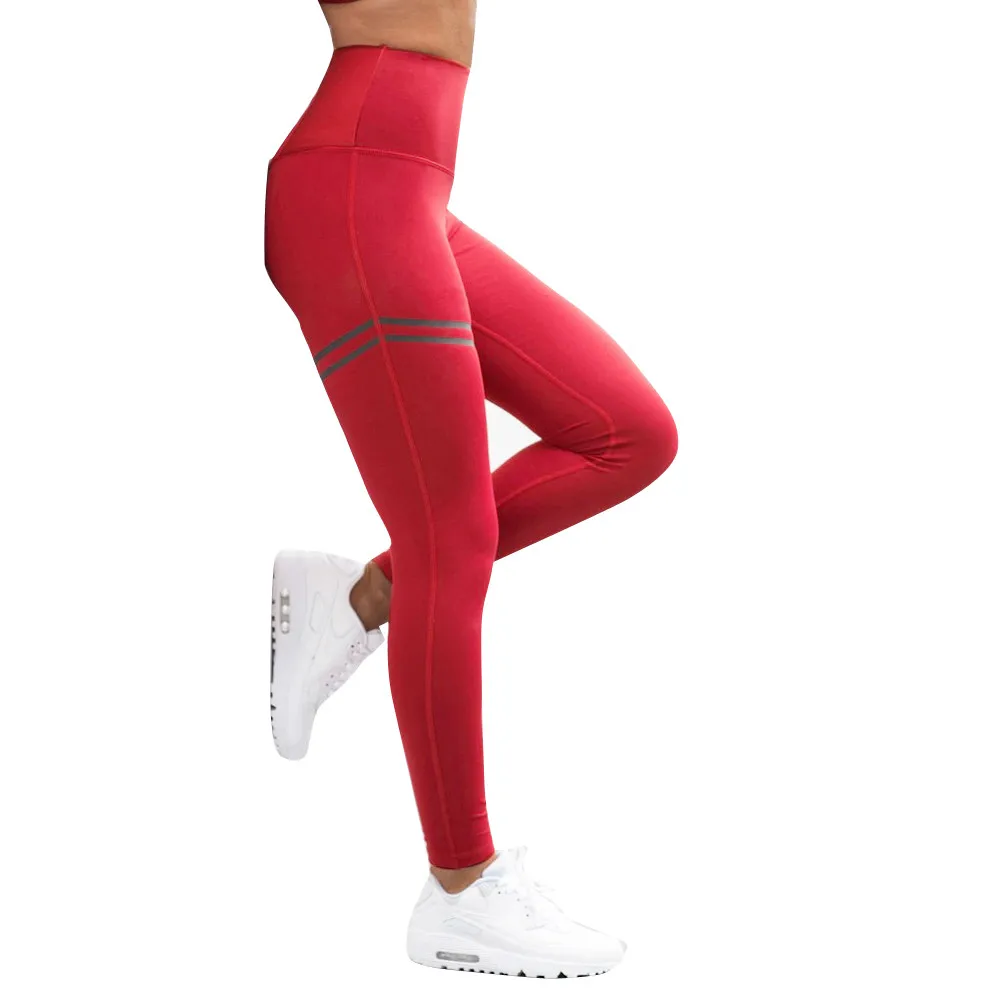 Горячая Распродажа женские Леггинсы для йоги с высокой талией осенние женские сексуальные тянущиеся Беговые брюки для фитнеса спортивная одежда женские леггинсы для тренировок# Ju
