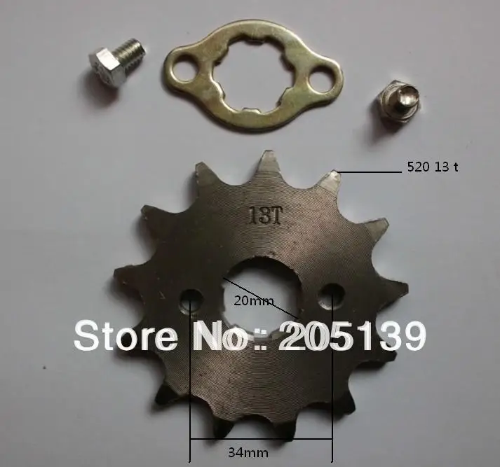 

NEW 13 t tooth 20MM FRONT ENGINES sprocket FOR 520 CHAIN motorcycle MOTO PIT dirt ATV parts bike
