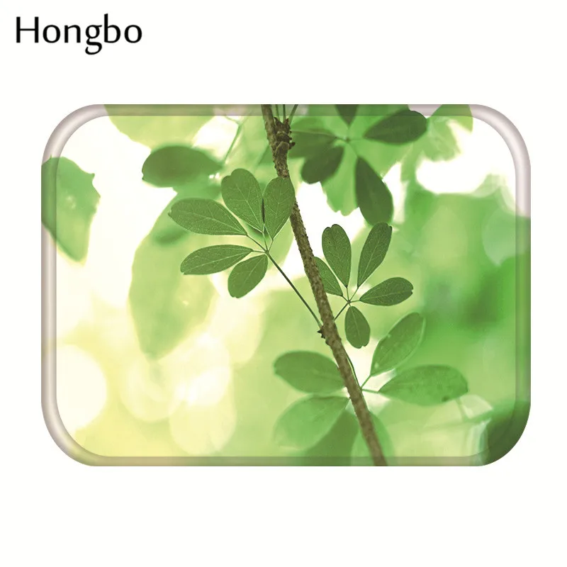 Hongbo Противоскользящие коврики с изображением пейзажа и листьев, прямоугольный коврик 40*60 см, коврики для входной двери, моющиеся, для кухни, пола, ванной комнаты - Цвет: 23