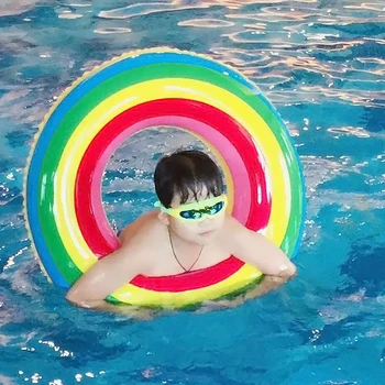 

90CM Inflatable Summer Flotador Piscina Swim Rings Flamingo Pool Inflatable Toys Pool Floats For Adults Kids Swimming Ring 20