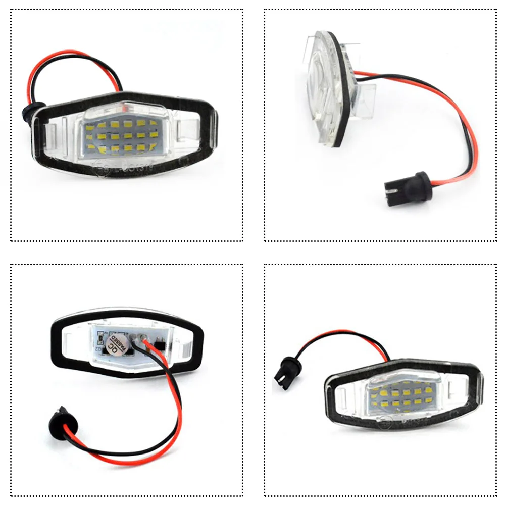 

1pair of 18SMD Canbus Free White Errors Number LED License Plate Lights For Honda Accord City Civic Odyssey MR-V / Pilot