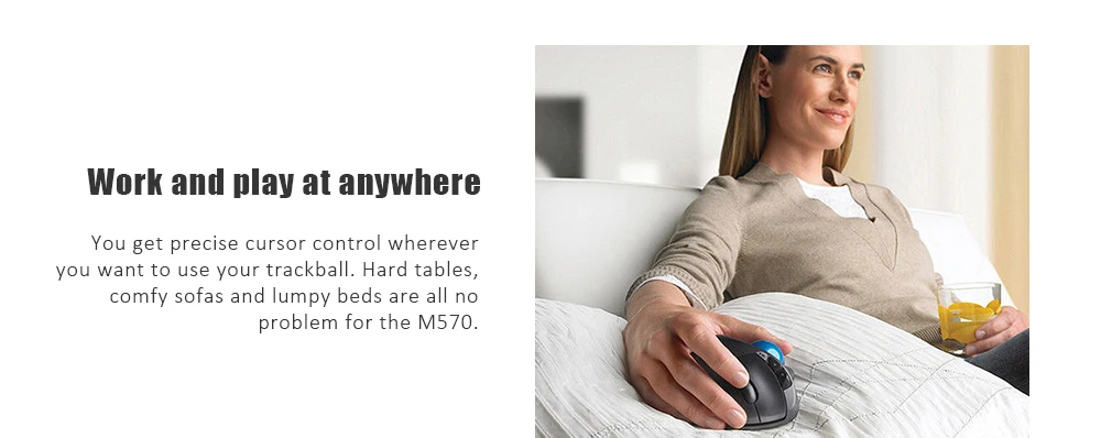logitech M570 2,4 ГГц Беспроводной мышь с трекболом эргономичная Вертикальная Профессиональный рисунок лазерные мыши