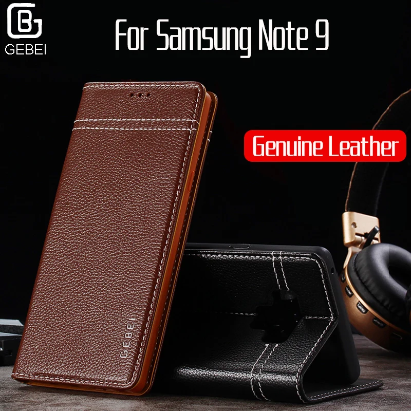 

For Samsung Note 9 Case Genuine Leather Wallet Card Stand Protection Flip Case for Samsung Galaxy Note 9 Note9 Case Cover Coque