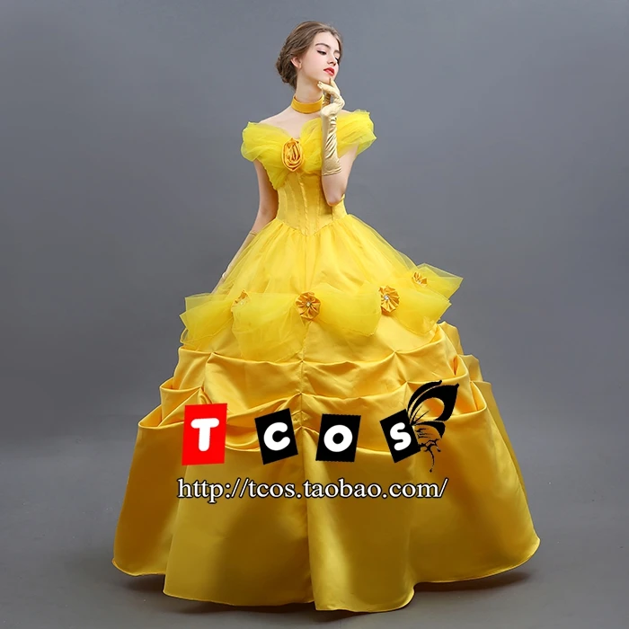 17 New Version Beauty And The Beast Costume Emma Watson Belle Dress Cosplay Reenactment Theater Civil War