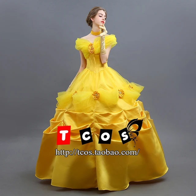 Emma Watson Yellow Belle Dress Halloween Costumes For Adult Beauty And 