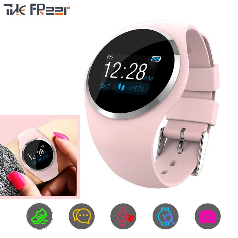 Colorful women smart watch fashion silicon watch Pedometer Heart rate