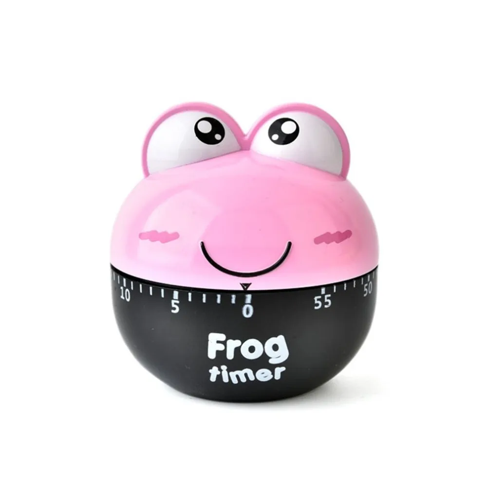 60 Minute Animal Timer Cute Frog Timer Mechanical Kitchen Counter Kitchen Useful Cooking Frog Shape for 4