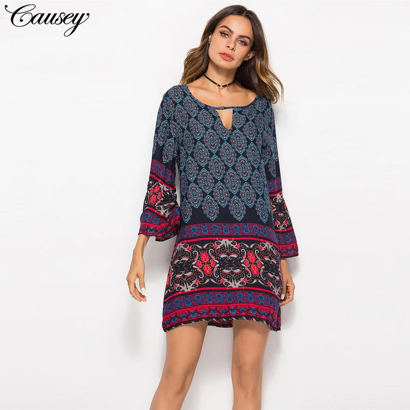 

Beach Dress For Women Swimsuit Cover Swimwear Ups Robe Coverup 2019 Print Neck Restoring Ancient Spot Loose Acetate Beach Robe