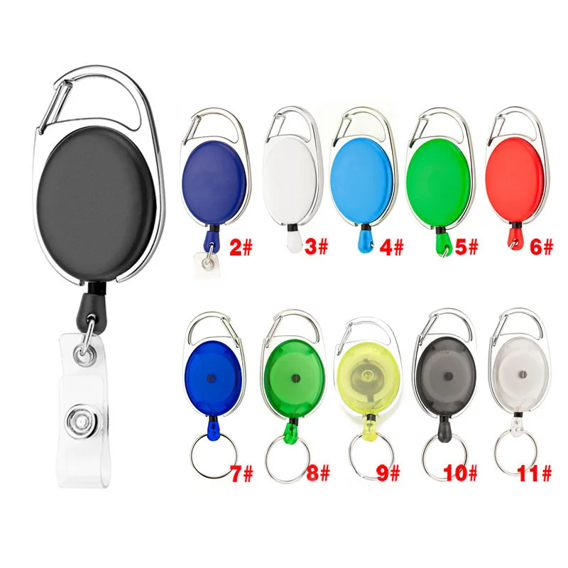 

Portable Keychains For Men Retractable Pull Keychain Lanyard ID Badge Car Key Holder Name Tag Card Clip Key Ring Chain Buckle