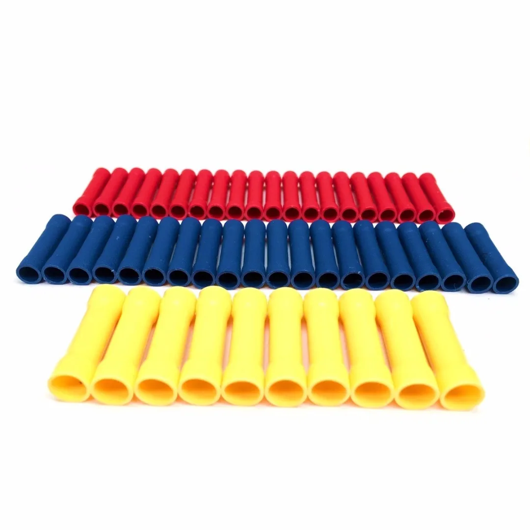 

50pcs Insulated Electrical Straight Butt Connector Terminal Wire Cables Durable Crimp Connectors For BS4579 BS4G178 Mayitr