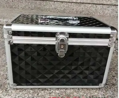 30cm Косметичка из алюминиевого сплава, органайзер для косметики, косметичка, органайзер, дорожная сумка, портативная Подарочная коробка, макияж, профессиональная косметика - Цвет: 30cm