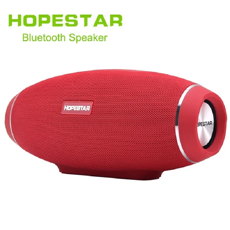 HOPESTAR беспроводной портативный Bluetooth 2,1 динамик 20 Вт Водонепроницаемый Открытый басовый эффект с внешним аккумулятором USB AUX мобильный компьютер ТВ - Цвет: Red