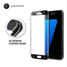G.D.SMITH 3D Full Cover Tempered Glass For Samsung Galaxy S7 Edge Safety Screen Protector Film Retail and Wholesale 2016 New