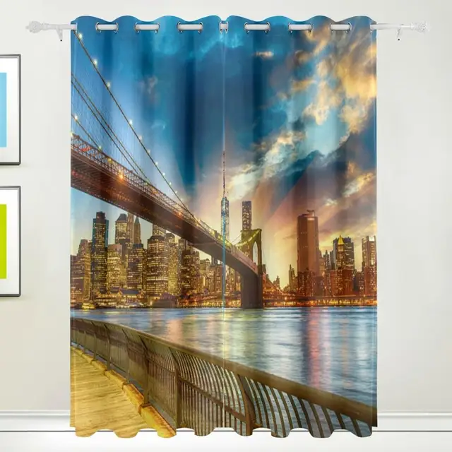 New York Zonsondergang Gordijnen Gordijnen Panelen Verduistering ... New York Zonsondergang Gordijnen Gordijnen Panelen Verduistering ...