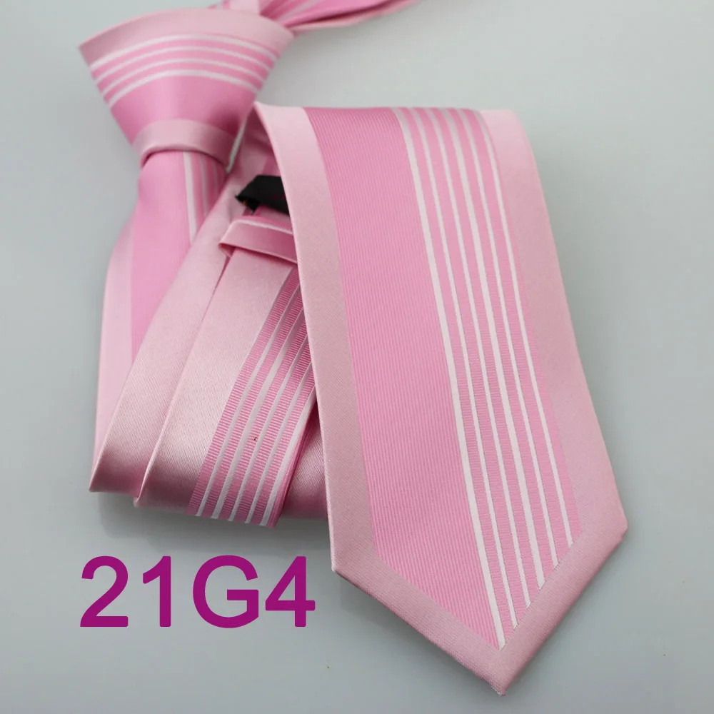 Мужские галстуки coahella, розовые с серебряными полоски микрофибры, тканый галстук, обычный галстук в деловом стиле для мужчин, свадебное платье