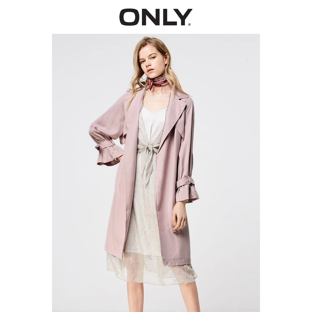 

ONLY 2019 Spring Summer New Women's Loose Fit Leisure Wind Coat |119136564