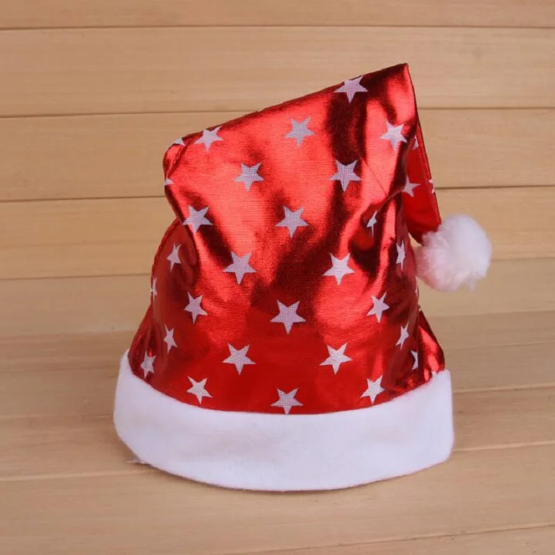 Игрушки для детей Рождественская шляпа снежинка шляпа игрушка блестящая ткань пентаграмма украшение Рождественская вечеринка Дети новогодний подарок 5 цветов