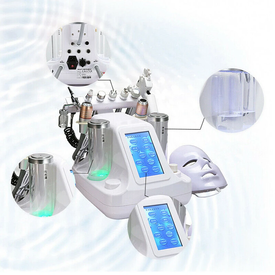  HOTTEST 11 in 1 Hydra Dermabrasion Spa Facial Machine RF Bio-lifting Water Jet Hydro Microbubble Sk