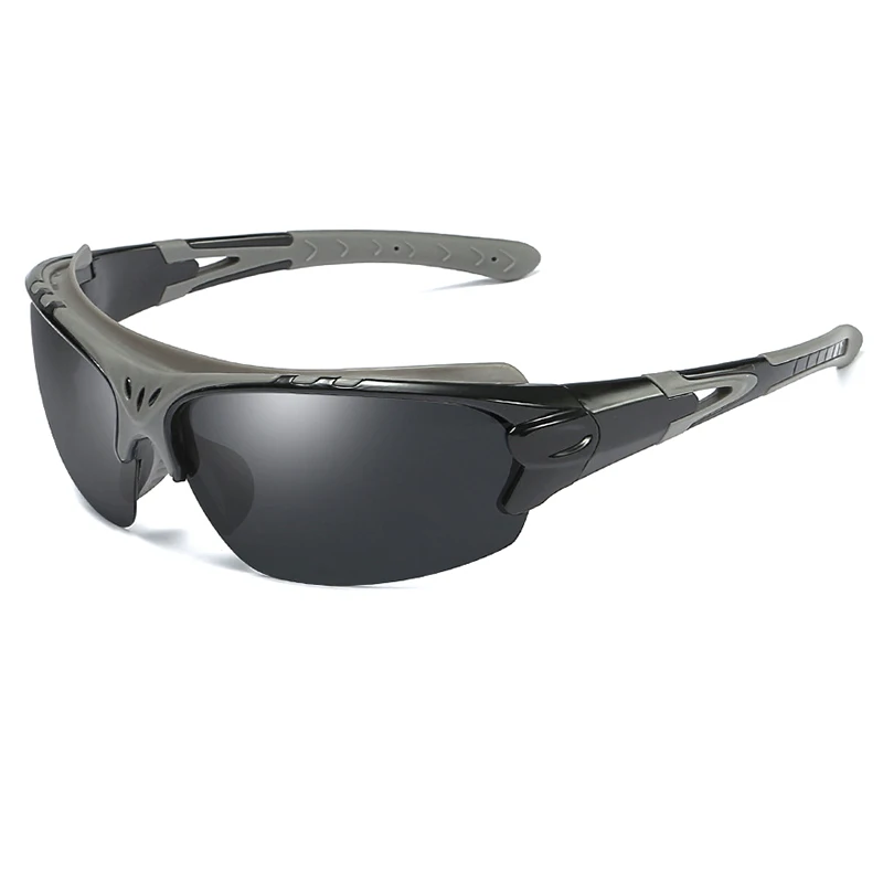 Jomolungma HG008 уличные спортивные солнцезащитные очки UV400 защита поляризованные линзы походные солнцезащитные очки для рыбалки солнцезащитные очки для гольфа - Цвет: Black