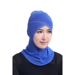 Мусульманские хиджабы для женщин под шарф, шляпа, шапка капот ниндзя хиджаб исламский средства ухода за кожей шеи крышка 12 цветов