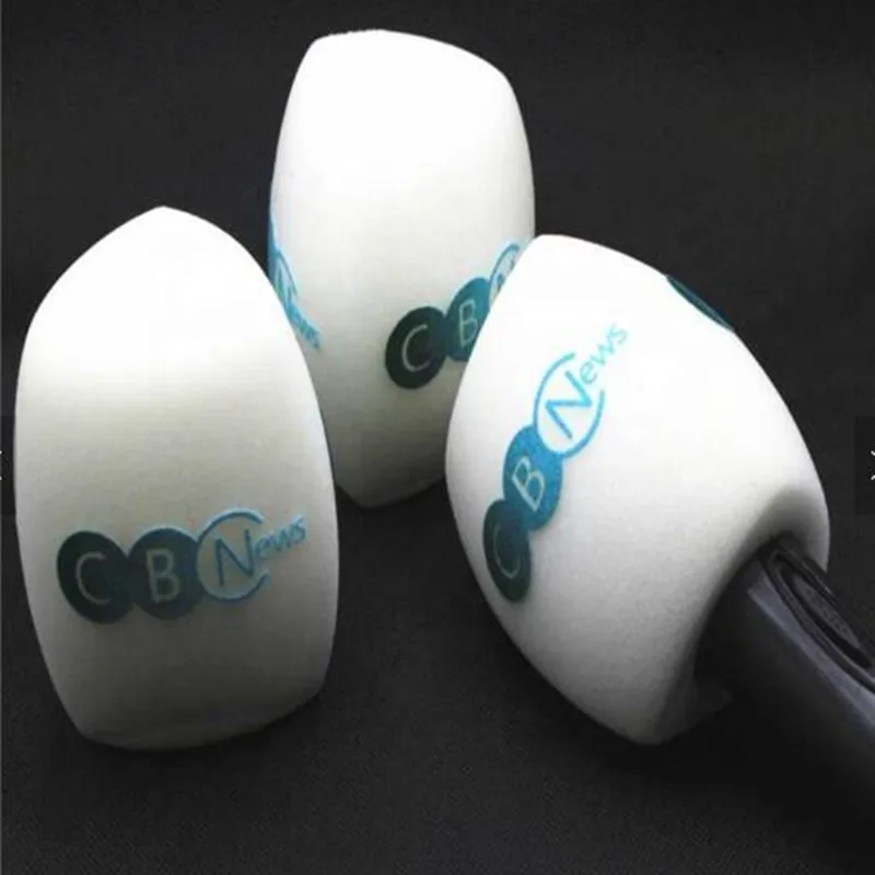  Linhuipad Personalizado Esponja Espuma Windscreen Ventos Handheld Mic Microfone Esponja Cópia do Logotipo para a Entrevista ao ar Livre - Image 3